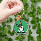 KiniArt Tri Nieuwsgierige Corgi Sleutelhanger (Hand)