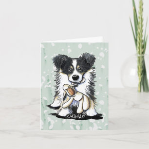 KiniArt Tricolor Border Collie Notitiekaartje