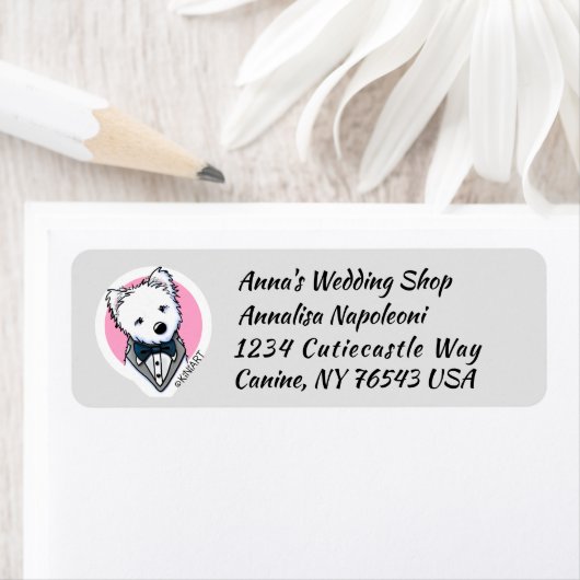 KiniArt Tuxedo Westie Etiket (Insitu)