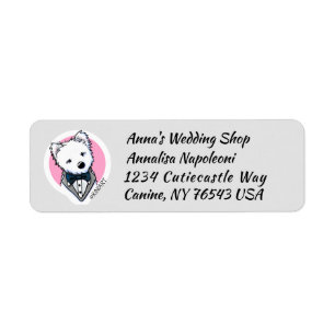 KiniArt Tuxedo Westie Etiket