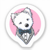 KiniArt Tuxedo Westie Sticker (Voorkant)