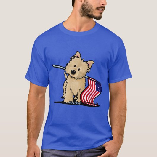 KiniArt USA Cairn Terrier T-shirt (Voorkant)