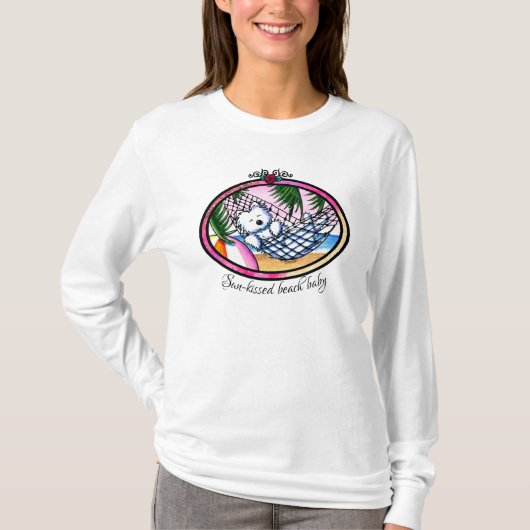 KiniArt Vacation Westie T-Shirt (Voorkant)