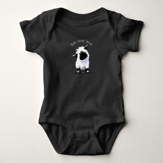 KiniArt Valais Blerkse Sheep Baby Bodysuit (Voorkant)
