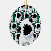 KiniArt Valais Blerkse Sheep Keramisch Ornament (Rechts)