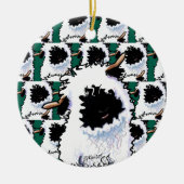 KiniArt Valais Blerkse Sheep Keramisch Ornament (Voorkant)