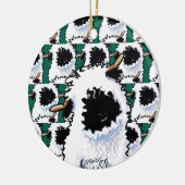 KiniArt Valais Blerkse Sheep Keramisch Ornament (Links)