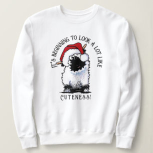 KiniArt Valais Sheep met kerstoverhemd Trui