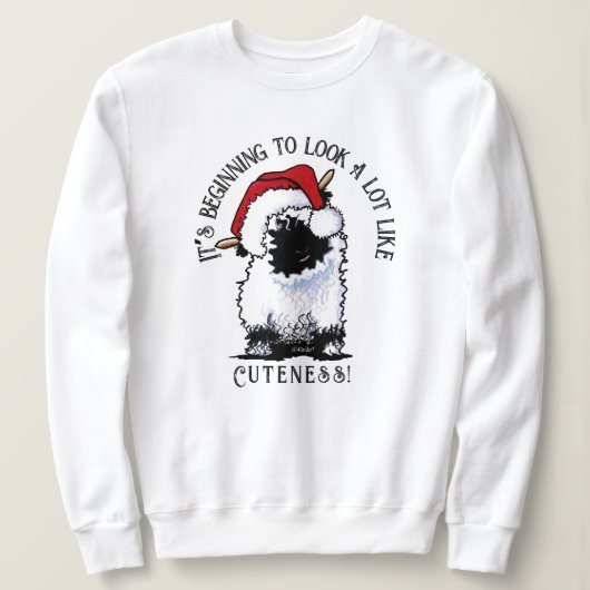 KiniArt Valais Sheep met kerstoverhemd Trui (Design voorkant)