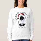 KiniArt Valais Sheep met kerstoverhemd Trui (Voorkant)