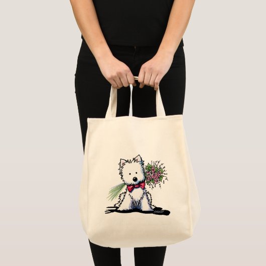 KiniArt Valentijn Westie Bag Tote Bag (Voorkant (product))