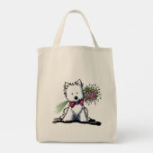 KiniArt Valentijn Westie Bag Tote Bag (Achterkant)