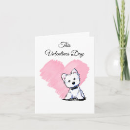 KiniArt Valentijn Westie strikdas Feestdagen Kaart