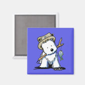 KiniArt Vist Westie Magnet (Voorkant / Achterkant)