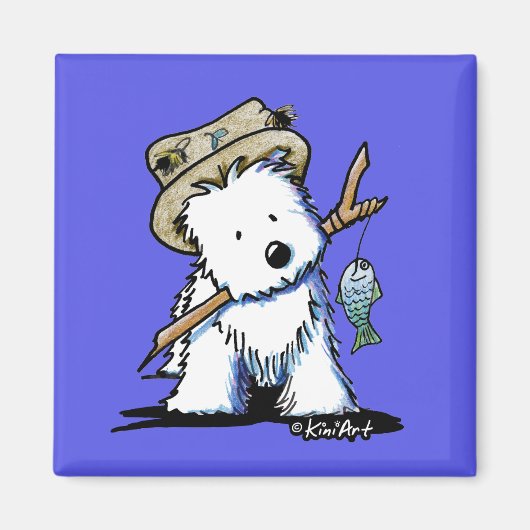 KiniArt Vist Westie Magnet (Voorkant)