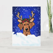 KiniArt Vizsla Hound Holiday Kaart (Voorkant)