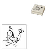 KiniArt Vogel Rubber Stempel (Gestempeld)