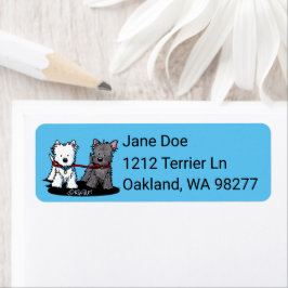 KiniArt Walking Buddies Retouradres Label
