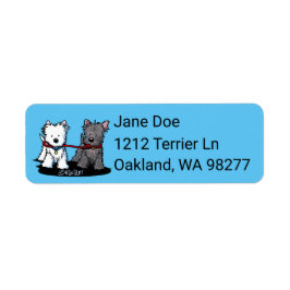 KiniArt Walking Buddies Retouradres Label