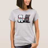 KiniArt Walking Terriers T-Shirt (Voorkant)