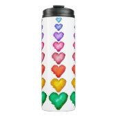 KiniArt Waterkleurige harten Thermosbeker (Voorkant)