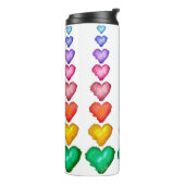 KiniArt Waterkleurige harten Thermosbeker (Gedraaid links)
