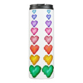 KiniArt Waterkleurige harten Thermosbeker (Achterkant)