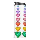 KiniArt Waterkleurige harten Thermosbeker (Geroteerd rechts)
