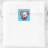 KiniArt Website Kerstliefde Vierkante Sticker (Tas)
