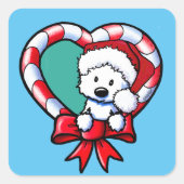 KiniArt Website Kerstliefde Vierkante Sticker (Voorkant)