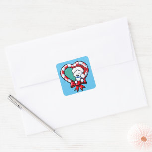 KiniArt Website Kerstliefde Vierkante Sticker