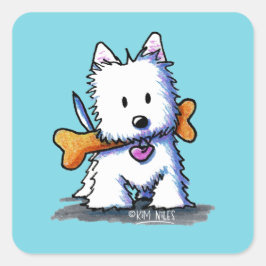 KiniArt Website met Bone Vierkante Sticker