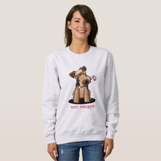 KiniArt Welsh Terrier Kerst Trui (Voorkant volledig)