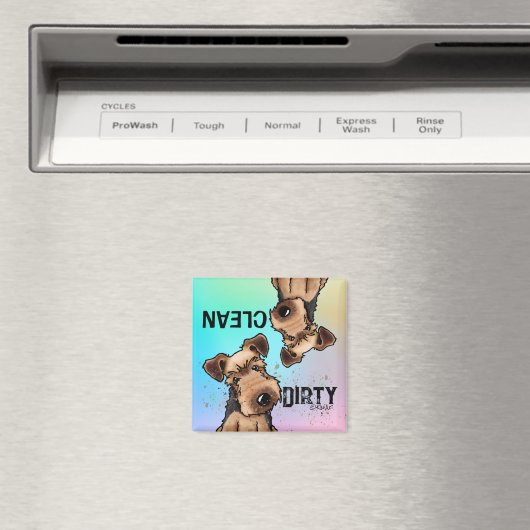 KiniArt Welsh Terrier Vaatwasser Magneet (Insitu (Vaatwasser))