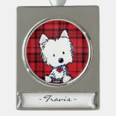 KiniArt Westie - Aangepaste versiering Verzilverd Banner Ornament (Voorkant)
