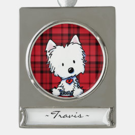 KiniArt Westie - Aangepaste versiering Verzilverd Banner Ornament