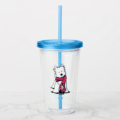 KiniArt Westie Acrylic Tumbler Acryl Drinkbeker (Voorkant)