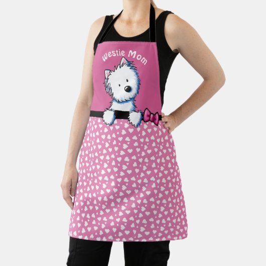 KiniArt Westie All-Over Print Apron Schort (Insitu)