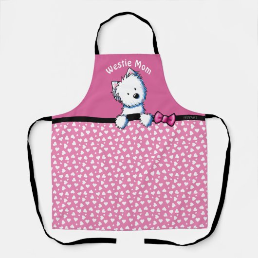 KiniArt Westie All-Over Print Apron Schort (Voorkant)