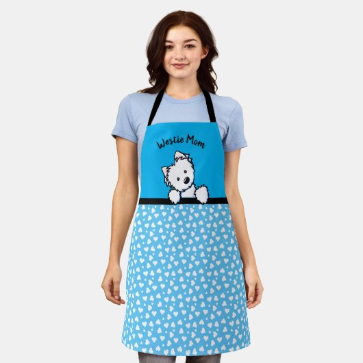 KiniArt Westie All-Over Print Apron Schort (Gedragen)