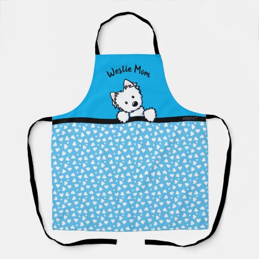 KiniArt Westie All-Over Print Apron Schort (Voorkant)