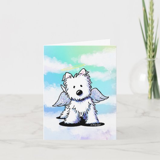 KiniArt Westie Angel Kaart (Voorkant)