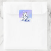 KiniArt Westie Angel Vierkante Sticker (Tas)