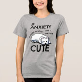 KiniArt Westie Angst Tri-Blend Shirt (Voorkant)