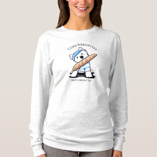 KiniArt Westie Baguettes T-shirt (Voorkant)