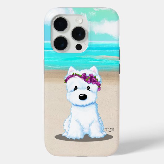 KiniArt™️ Westie Beach Blossom Case-Mate iPhone Case (Achterkant)