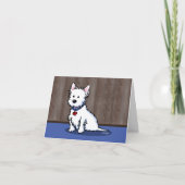 KiniArt Westie Bedankkaart (Voorkant)
