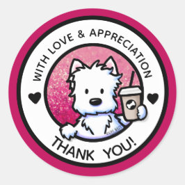 KiniArt Westie Bedankt Stickers