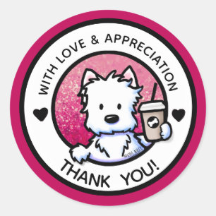 KiniArt Westie Bedankt Stickers