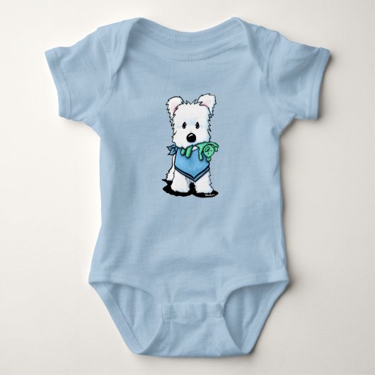KiniArt Westie Bestie Baby Bodysuit (Voorkant)
